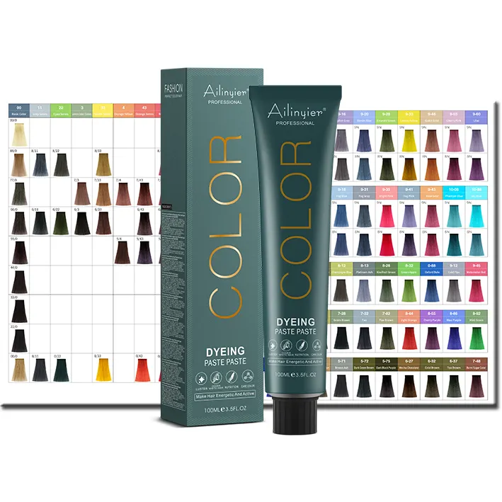 Crème de coloration professionnelle pour salon OEM Marque privée Crème permanente coloration pour les cheveux Teinture pour les cheveux