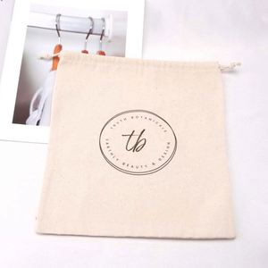 Pochette à bijoux en lin et coton recyclé 100% écologique, impression de logo personnalisée, emballage cadeau, sac anti-poussière en lin - Product Image 5