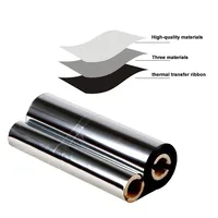 Precio de fábrica 110mm X 70m TTR Cinta de transferencia térmica Cinta de código de barras negra Compatible con impresoras 24mm de ancho