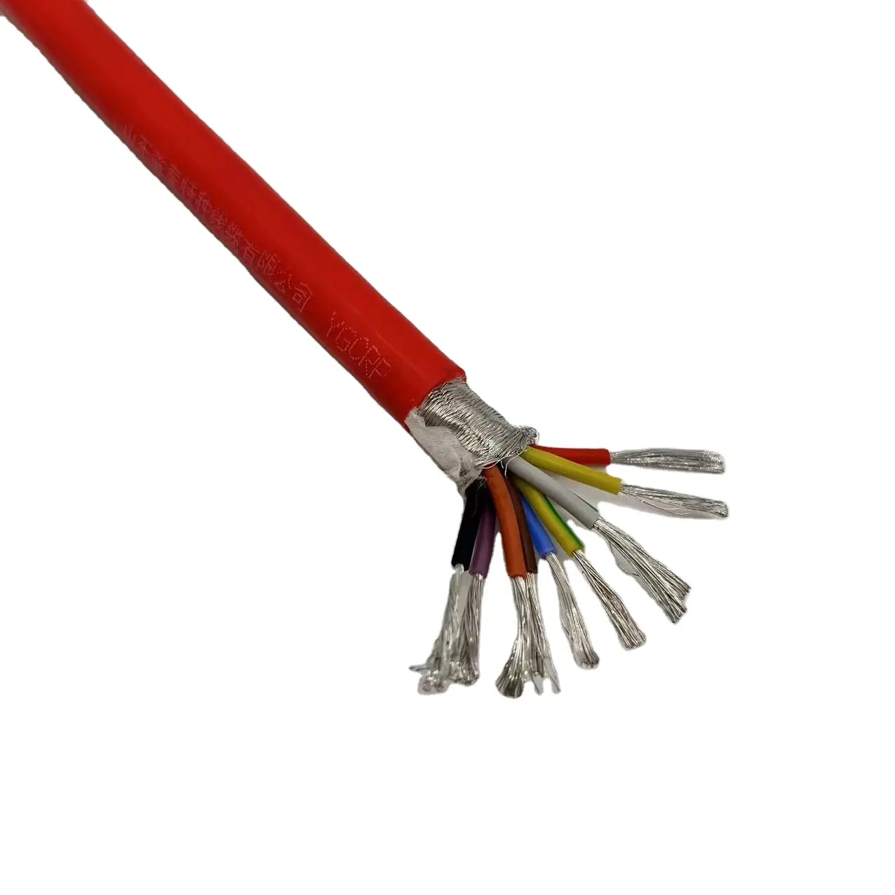 Kabel silikon fleksibel standar nasional kabel tahan suhu tinggi dengan pelindung YGCRP 10*1.5 kaki persegi