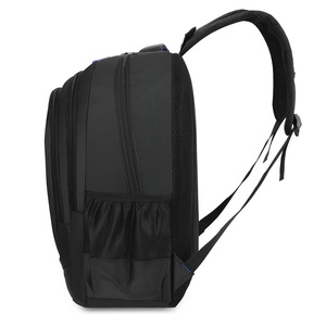 Laptop <b>Backpack</b> With Computer Interlayer Water Resistance Business Travel Unisex Shoulder <b>Straps</b> Solid Color Black Blue Orange - Product Image 3