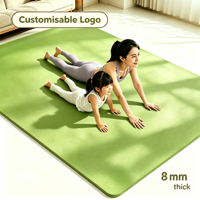 Nouveau style, grande taille, tapis de yoga double en TPE, 8 mm, imperméable, antidérapant, résistant, écologique, vente en gros d'usine