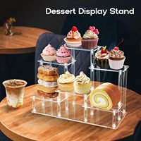 Présentoir à 6 niveaux en acrylique transparent, support pour parfums et colognes, organisateur de parfums pour coiffeuse, support à cupcakes, présentoir de desserts