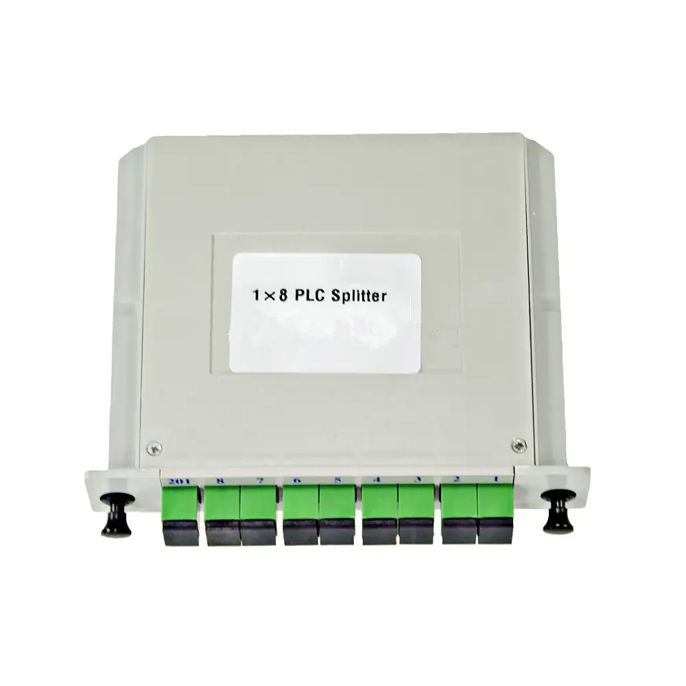 1X8 Hộp Cassette Chèn Thẻ PLC Splitter Module 1:8 8 Cổng Cáp Quang PLC Splitter