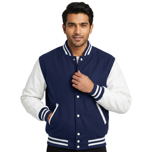 Blouson Bomber Homme Grande Taille Nouveau Design Meilleure Vente avec Patchs Personnalisés et Logo Brodé – Blouson Universitaire Homme - Product Image 1