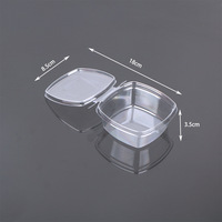 Boîte en plastique PET jetable, design détachable, fonction antivol, stockage alimentaire, légumes, salades, bonbons, gâteaux, emballage personnalisé