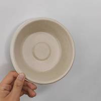 Bol en bagasse laminée avec couvercle en plastique transparent, jetable, en canne à sucre, pour aliments, à emporter, vente en gros