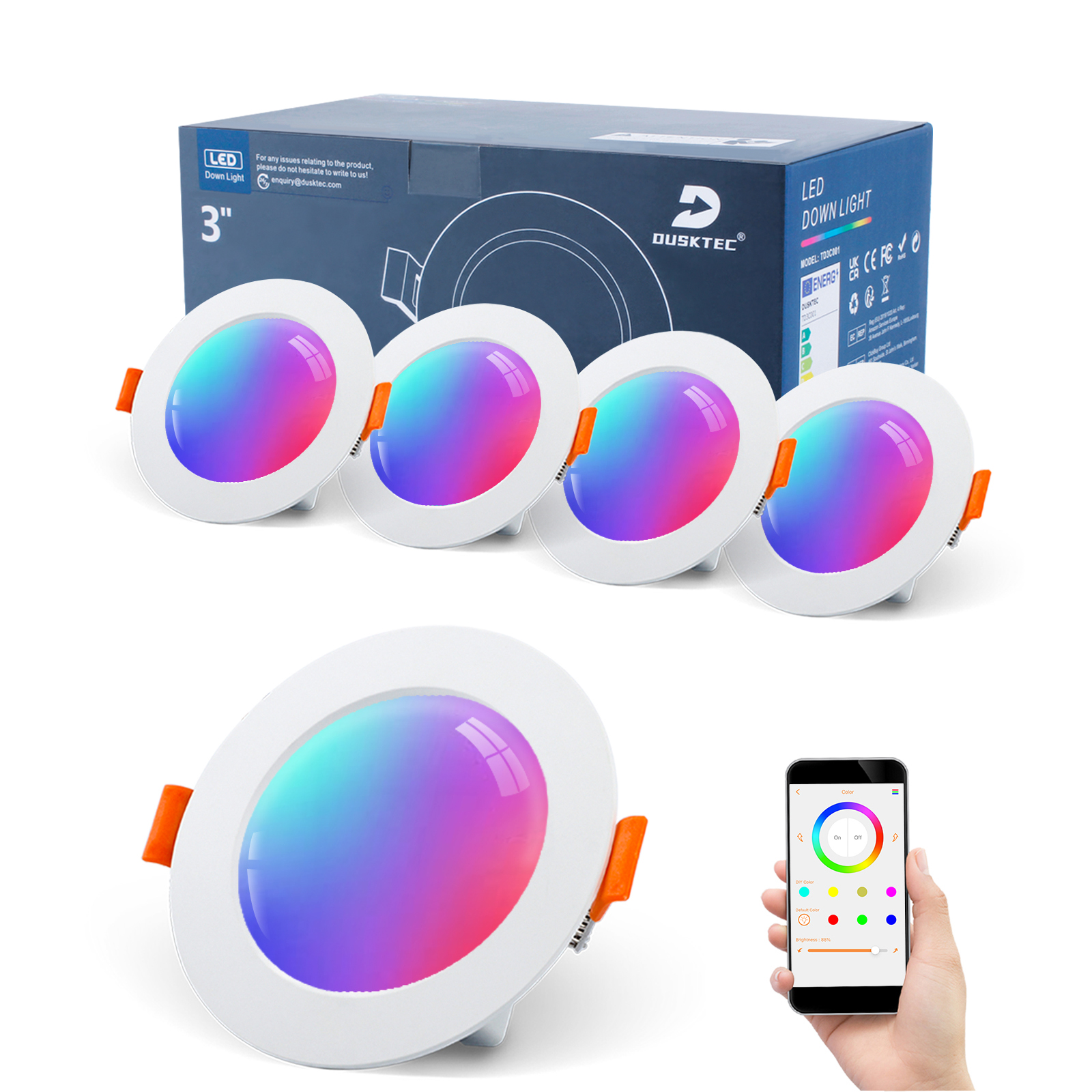 Новый дизайн 7 Вт 10 Вт встраиваемый Rgb умный светильник коммерческий Alexa регулируемое освещение Светодиодные прожекторы для домашнего офиса отеля
