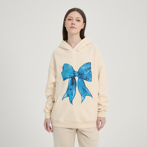 Designer Heavyweight Cotton Graphic Women's Custom Logo Cotton Embroidered Print <strong>Hoodie</strong> Essentials - Product Image 1