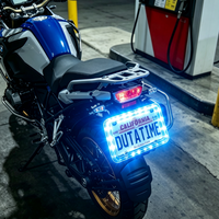 Marco de Matrícula de Motocicleta RGB con Luz LED 3 en 1, Luz de Marcha, Freno y Reversa, Estroboscópica, 12V 6W, IP65 Impermeable, Universal, 7x4 Pulgadas