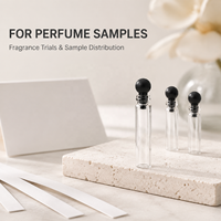 Botol Sampel Parfum Kaca Kosong Grosir 0.5ml 1ml 2ml 3ml Botol Tester Aroma dengan Penutup Bola Hitam