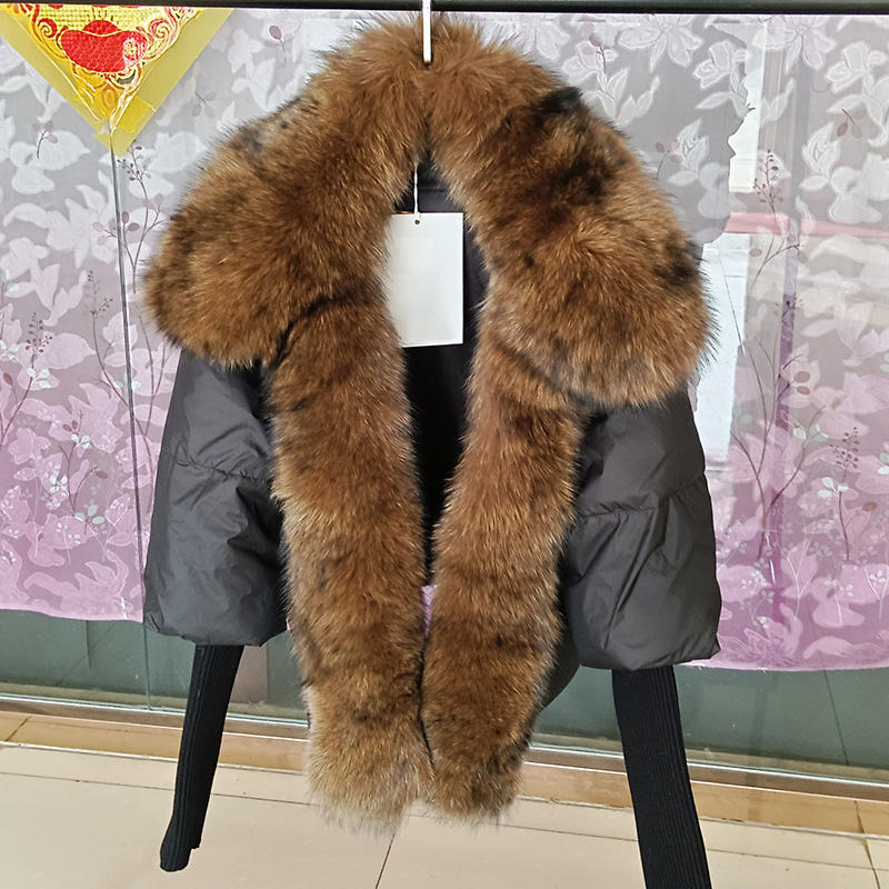 Collier en fourrure de renard noir