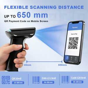 Lecteur de codes-barres 2D filaire avec logo personnalisé, 30 ips, distance de lecture de 650 mm, lecteur de codes QR portable USB pour la gestion des stocks - Product Image 4