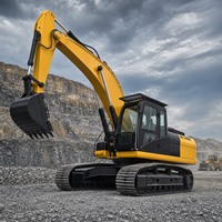 À vendre : Excavatrice sur chenilles d'occasion avec système de télécommande professionnel pour une utilisation sûre et efficace
