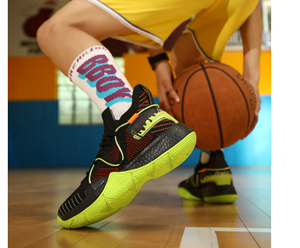 DFS1011 Chaussures de sport professionnelles pour hommes, design noir, rouge, vert, vente en gros, pour le basketball et la course à pied - Product Image 6