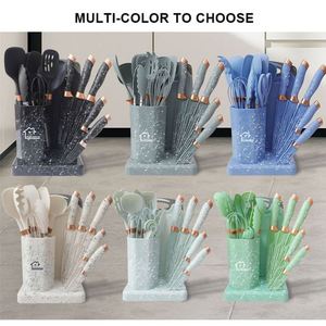 ชุดอุปกรณ์ครัวซิลิโคน 19 ชิ้น ทนความร้อน ไม่ติดกระทะ ช้อนตะหลิว มีดทำครัว พร้อมเขียง - Product Image 5