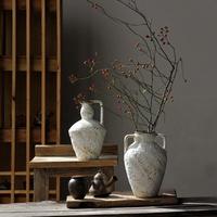 Cadeau du Ramadan Wabi-Sabi Style Antique Hôtel Décor Grès Vase à Fleurs