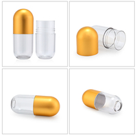Contenants d'emballage transparents pour pilules en gros, bouteille en plastique PET de 55 ml en forme de capsule, flacon en plastique pour pilules