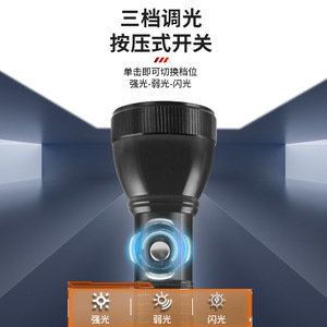 Yilangdi 601 Aluminum Alloy <b>Flashlight</b> 5W <b>Rechargeable</b> Dimmable Outdoor Camping Torch - Product Image 3