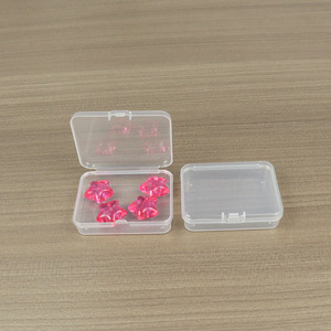 Rectangular Transparent Plastic Storage Box 6x4.6x1.5cm Covered Jewelry And Ornament Container For DIY Nail Art Packaging - Product Image 2