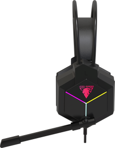 ชุดหูฟังสำหรับเล่นเกมแบบมีสาย RGB แบบครอบหู พร้อมไมโครโฟนตัดเสียงรบกวน สำหรับเกมเมอร์ แล็ปท็อป และคอนโซล - Product Image 5