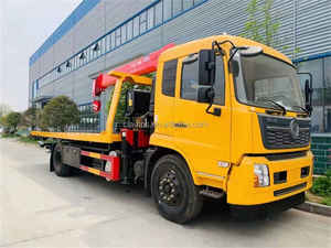 Camion de dépanneuse de FAW 4X2 camion de <span class=keywords><strong>grue</strong></span> de boom d'articulation hydraulique de 8 tonnes camion de <span class=keywords><strong>grue</strong></span> de chargeur de remorquage à plat de Rollback à vendre - Product Image 5