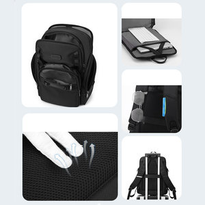 Sac à dos d'ordinateur portable Fuliya personnalisé, durable, grande capacité, imperméable, décontracté, pour le travail, les affaires, les voyages, 15,6 pouces - Product Image 4