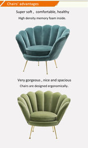 <span class=keywords><strong>Fauteuil</strong></span> d'appoint à cadre doré de luxe Pieds en acier inoxydable Salon à fleurs en velours <span class=keywords><strong>rose</strong></span> tufté pour chambre à coucher salon rembourré - Product Image 2