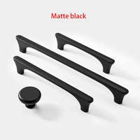 Poignées de tiroir modernes minimalistes en alliage de zinc, noir mat, or brossé, pour armoires de cuisine et placards, poignées longues en barre