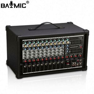 Mezclador de Audio Profesional de 10 Canales con Amplificador de Potencia, Compatible con USB y Portátil, para el Hogar, KTV y Espectáculos - Product Image 3