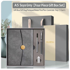 دفتر يوميات فاخر مع محرك فلاش القلم شعار مخصص الشركات الترويجية الأعمال الخياطة ملزمة نمط حلزوني - Product Image 6