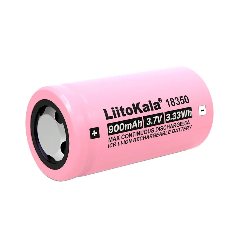 Langlebige Liitokala ICR 18350 Lithium batterie 900mAh wiederauf ladbare Batterie 3,7 V Leistung zylindrisch für elektronische Lampe