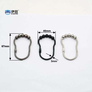 <b>Shower</b> Curtain Hook 12pcs Curtain Hooks Metal <b>Shower</b> Curtain Splash Clip - Product Image 3