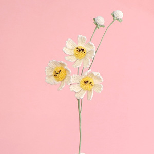 Fleurs de cosmos au <span class=keywords><strong>crochet</strong></span> faites à la main, fleurs de gerbera au <span class=keywords><strong>crochet</strong></span>, décoration d'intérieur, décoration de mariage, bouquet de fleurs au <span class=keywords><strong>crochet</strong></span> - Product Image 2
