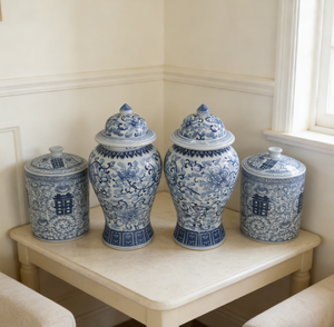 Pot à gingembre en céramique chinoise <span class=keywords><strong>traditionnel</strong></span> bleu et blanc, au motif floral intemporel qui ne se démode jamais - Product Image 6