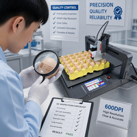 Plataforma de Impresión Inteligente XY Axis, Máquina de Codificación por Lotes con Tinta de Grado Alimenticio de 300 DPI para Granjas Avícolas