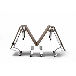 My Beloved Concubine <b>Folding</b> Cot 4-<b>Fold</b> Gray Modern Minimalist <b>Bed</b> With Wheels For Office Nap Temporary Use - Product Image 5