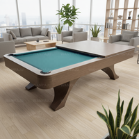 Table de billard moderne de luxe au design élégant en ardoise et cuir, 6FT 7FT 8FT 9FT, pour intérieur et extérieur, avec structure en bois massif