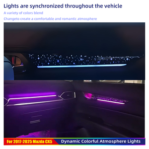 Kit de Iluminación Ambiental para Mazda <span class=keywords><strong>CX</strong></span>-<span class=keywords><strong>5</strong></span> 2017-2025, 4 Paneles de Puerta, Tiras LED de 256 Colores, Luces para Espacio de los Pies y Manijas, Iluminación <span class=keywords><strong>Interior</strong></span> para Auto - Product Image 5