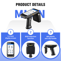 PDA Portátil RFID para Almacén, 902-928 Mhz, 4dbi, Android 13, Lector/Escritor de Etiquetas RFID UHF, Escáner de Código de Barras, Gestión de Activos