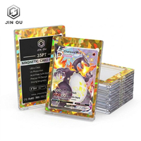 Étui de protection et de présentation en acrylique transparent pour cartes à collectionner de sport (baseball) et TCG, avec plaque magnétique et feuille holographique