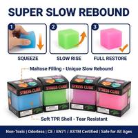 Jouet sensoriel anti-stress Southpeak en forme de cube de marbre, rebond lent, en TPR, pour adultes et bureau