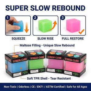 <span class=keywords><strong>Jouet</strong></span> sensoriel anti-stress Southpeak Needoh Style, cube souple à motif marbré, à récupération lente, en maltose, pour le bureau - Product Image 3