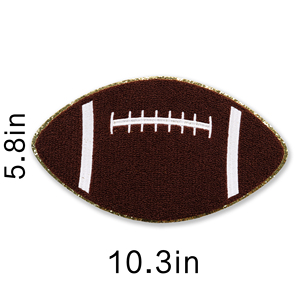 Parche de Chenilla Personalizado con Diseño de Letras de Amor y Patrón de Fútbol, Estilo Deportivo, Autoadhesivo y con Purpurina, para Ropa, Venta al por Mayor - Product Image 4