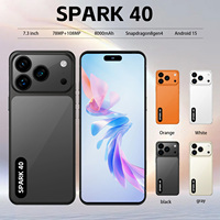 SPARK 40 Version Globale Téléphones Mobiles Débloqués 7.3 Pouces 16 Go+1 To Grande Capacité de Stockage Android 15 Double SIM Vente Chaude Smartphone en Gros