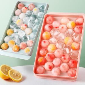 Ice Cube Mold 33 Grid Round <b>Sphere</b> Plastic Freezer Safe For Home Use Ice <b>Ball</b> Maker With Lid - Product Image 1