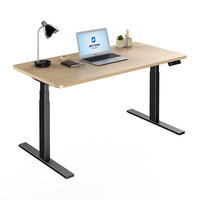 Bureau debout réglable en hauteur JIECANG à double moteur 3 étapes, vitesse élevée 80 mm/s, pour la maison et le bureau