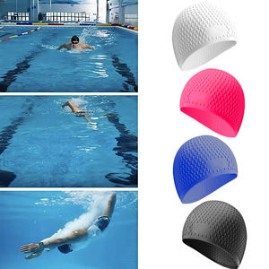 Bonnet de bain en silicone souple et imperméable pour adultes, protection des oreilles et des cheveux longs, pour le <span class=keywords><strong>surf</strong></span>, pour le sport aquatique. - Product Image 2