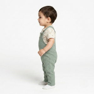 Combinaison en coton pour bébé, salopette à boutons sur le devant, avec poches, idéale pour l'extérieur - Product Image 3
