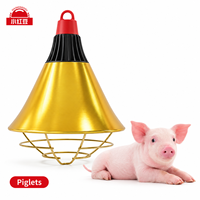 Abat-jour de lampe chauffante OEM pour porcelets 220V en alliage d'aluminium, lampe chauffante pour poussins, volailles et bétail d'élevage